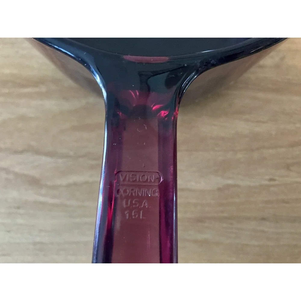 Vision Pyrex Corning Cranberry Cookware 1.5L Nonstick SAUCE PAN POT With Lid